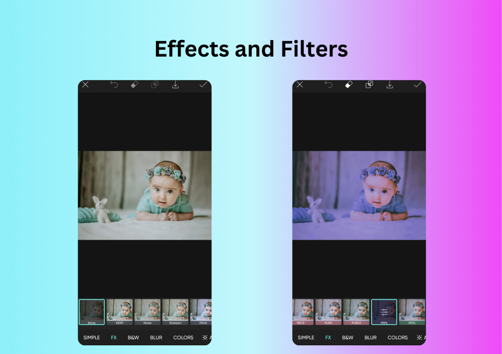 filters and effects now